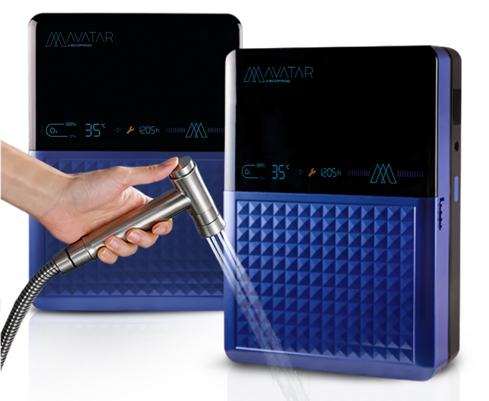 AVATAR ozonated water device with spray gun