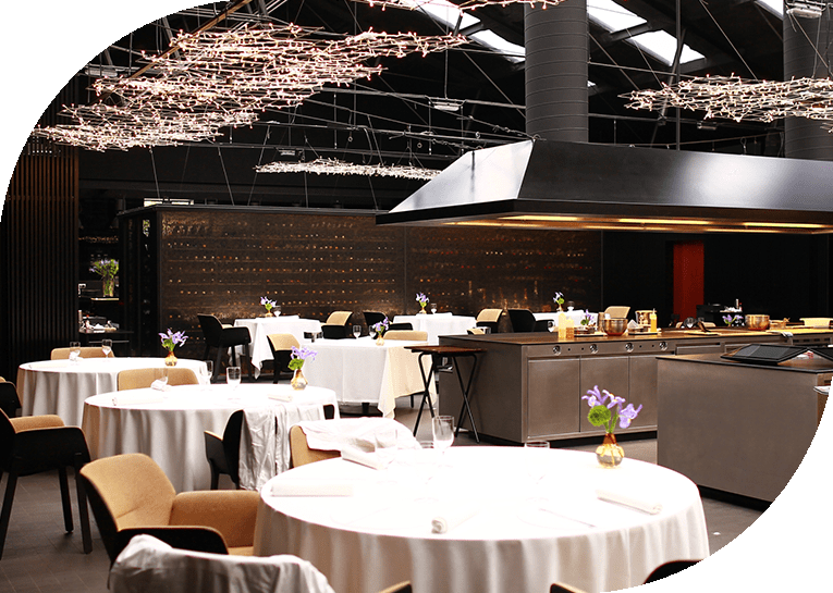 Restaurant dining room cleaned with ozonated water