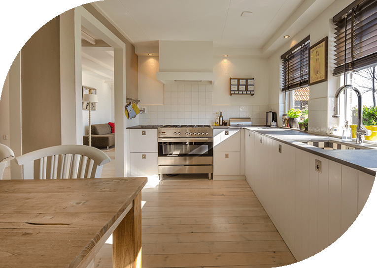 Home kitchen cleaned with ozonated water