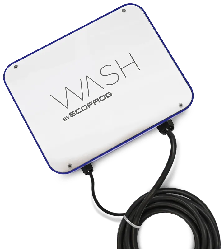 WASH unit with power and water connections